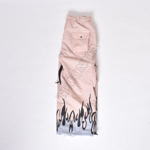 Pantalones de hombre con logotipo personalizado de alta calidad, superventas de 2025, pantalones de chándal holgados a la moda con cremallera, impermeables, a prueba de viento, estampados - Product Image 2