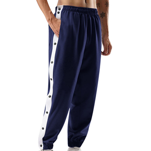 Pantalon de survêtement de jogging personnalisé pour hommes taille moyenne, solide et décontracté Baggy Track Logo Print Pantalon surdimensionné avec cordon de serrage Toile teinte unie - Product Image 3