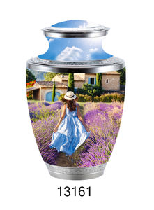 Urna de cremación para adultos, urna para cenizas de personas, urna de aluminio impresa con temática Morning, suministros funerarios personalizados, venta al por mayor - Product Image 5