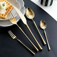 Ensemble de couverts en acier inoxydable écologiques de qualité supérieure, 4 pièces, ustensiles de cuisine modernes pour hôtels, restaurants, fêtes, Inde