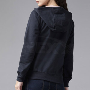 Sudaderas con Capucha para Mujer, Estilo Urbano, Invierno, con Impresión Personalizada del Logotipo Frontal, Color Sólido, Talla Adulto - Product Image 2