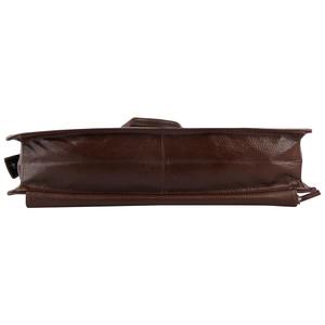 Sac à main pour ordinateur portable en cuir véritable marron vintage pour femmes, sac à bandoulière pour le travail, sac de messager pour le bureau, sacoche professionnelle - Product Image 4