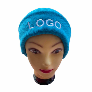 Nouveau design classique doux tricot hiver chapeau Logo personnalisé Skully Double couche chaud léger en gros unisexe 100% laine bonnets - Product Image 3