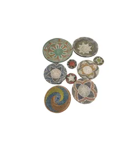 Cuenco de cesta de frutas tejido redondo de 30cm de Vietnam/cuenco decorativo de algas marinas de Material de algas marinas para caja de frutas, artesanía de mimbre, decoración de regalo - Product Image 1