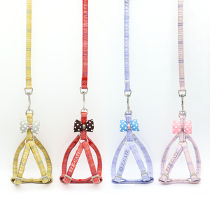 Harnais-gilet de luxe en polyester à motif écossais uni pour chats, respirant, style simple, disponible en tailles M, S, L, XL - Product Image 1