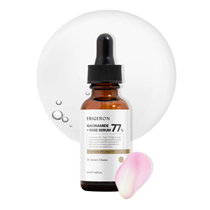 Sérum pour le visage ERIGERON avec extrait naturel de rose et niacinamide pour une peau lisse et éclatante, disponible en gros - Product Image 1