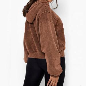 Fourniture directe d'usine OEM & ODM Services Sweats à capuche pour femmes Nouveau design Sweats à capuche coréens en coton de haute qualité pour dames - Product Image 4