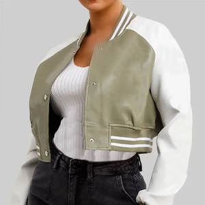 Vente en gros de veste universitaire de culture en tissu à séchage rapide pour femmes à la mode 2025 veste d'université de culture pour femmes à coupe régulière - Product Image 3