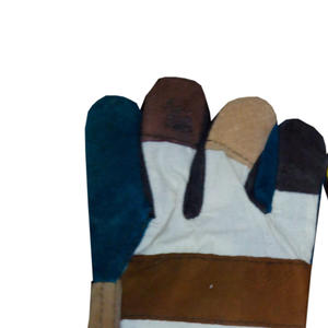 Gants de travail de sécurité industrielle en cuir de paume simple, durables, épaisseur 8 mil et 6 mil, pour les travailleurs - Product Image 4