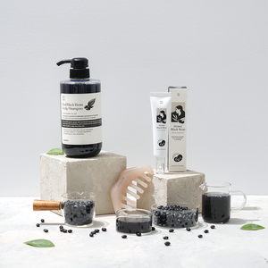 [Phòng thí nghiệm đậu nành] Hữu Cơ thuần chay Đậu Đen chăm sóc da đầu Bộ dầu gội Gel 500ml + Mật ong Gel Ống cân bằng da đầu làm mịn bóng - Product Image 2