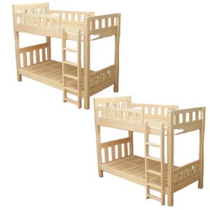Venta caliente Simple estilo moderno de madera maciza litera para niños cama de madera para niños muebles para niños producto Costumiz - Product Image 1