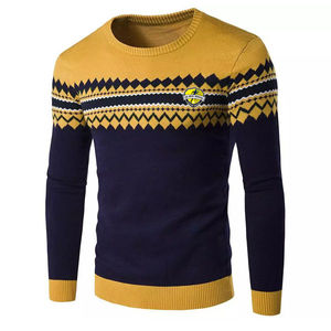 2025 mode hommes personnalisé respirant laine doublure tricoté pull avec motif en gros meilleure vente hiver automne saison - Product Image 2