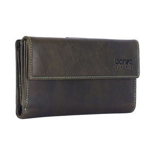 Portefeuille de créateur long en cuir véritable avec fermeture éclair pour femmes, élégant, vintage, doublure en polyester avec blocage RFID, logo personnalisé - Product Image 1