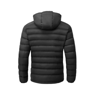 Veste matelassée à col montant pour homme de haute qualité, design tendance, coupe-vent, chaude, en toile, couleur unie - Product Image 4
