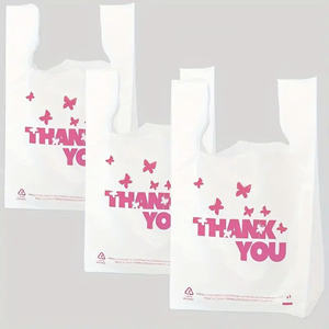 ถุงพลาสติกเสื้อยืดที่ผลิตในเวียดนามเพื่อการช็อปปิ้งการพิมพ์ขอบคุณกระเป๋าที่แข็งแรงและทนทาน - Product Image 2
