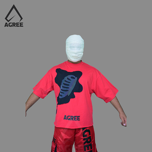 T-shirt court à col rond pour homme en coton biologique épais 100 %, séchage rapide, écologique, manches courtes, col rond, impression numérique de haute qualité - Product Image 2