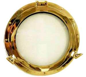 Miroir mural en aluminium doré de style nautique, décoratif, style maritime, pour la maison et les villas, miroir mural de style hublot - Product Image 1