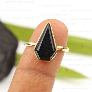 Anillo de piedras preciosas de ónix negro Natural de diseño clásico, forma elegante, Plata de Ley 925, Eternity Vermeil, chapado en oro de 18 quilates, joyería para mujer - Product Image 6