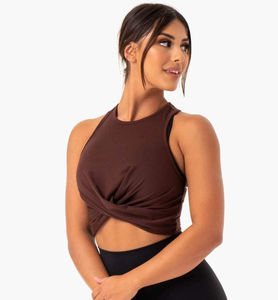 Nouveaux débardeurs de yoga et de fitness pour femmes, design personnalisé, sexy, séchage rapide, 100% coton, respirant, décontracté - Product Image 1