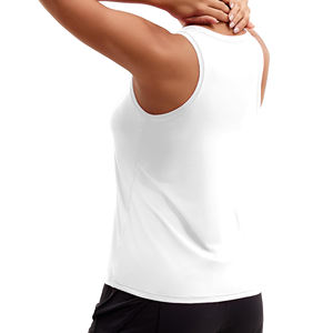 Débardeur sans manches pour femme en tissu doux, coupe décontractée, encolure en O et couleurs vives-parfait pour le yoga, la salle de sport ou à porter - Product Image 4