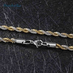 Venta caliente de los hombres de plata 925 18K chapado en oro 5mm Moissanite collar de cadena de cuerda de dos tonos - Product Image 5