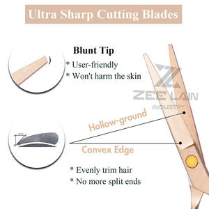 Kit de tijeras de peluquero de acero inoxidable alemán profesional personalizado, hoja Roma afilada para diestros, diseño ligero, grado A + - Product Image 3