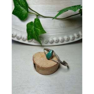 Navajo Handmade Sonoran Mountain Turquoise & Sterling <b>Silver</b> Fashion <b>Cuff</b> <b>Bracelet</b> - Product Image 3