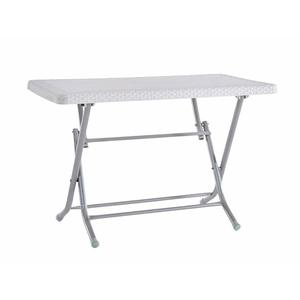 Tavolo pieghevole con stelle motivo in RATTAN 70x120 bianco