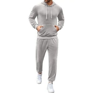 ชุดวอร์มกีฬาฤดูหนาวผู้ชายแบบสองชิ้น ปี 2024 ขายส่ง ผลิตจากผ้าฝ้าย 100% ปรับแต่งได้สำหรับการวิ่งจ๊อกกิ้ง - Product Image 2