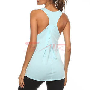 Débardeur sans manches en coton personnalisé pour femmes haut de sport décontracté à col rond imprimé solide pour l'été option grande taille - Product Image 2