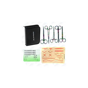 Complete Surgical Practice <b>Kit</b> with <b>Suture</b> Pad Tools and <b>Sutures</b> Medical Students <b>Suture</b> <b>Kit</b> Medic Instrument - Product Image 1