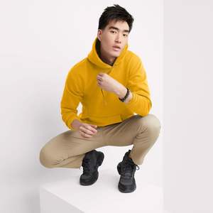 Sweat-shirt thermique épais pour hommes doublé Sherpa 100% coton pull à capuche pour l'hiver Streetwear utilisation par temps froid - Product Image 4