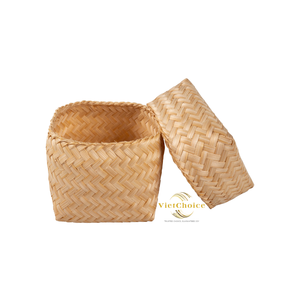 Panier en rotin de bambou léger et écologique personnalisable modèle Phoebe haute qualité durable compétitif en vrac stocké Vietnam - Product Image 1