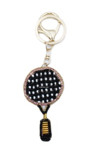 Embroidered Fabric Keychain with <b>Bright</b> Beads seed beaded many design keyrings - Product Image 4