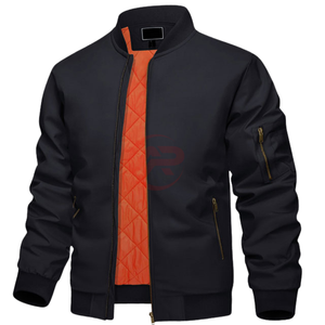เสื้อแจ็คเก็ตบอมเบอร์ผู้ชาย High Street - สกรีนโลโก้ตามสั่ง ผลิตจากไนลอน/โพลีเอสเตอร์รักษ์โลก แห้งเร็ว ระบายอากาศได้ดี เหมาะสำหรับฤดูหนาว ขายส่ง - Product Image 1