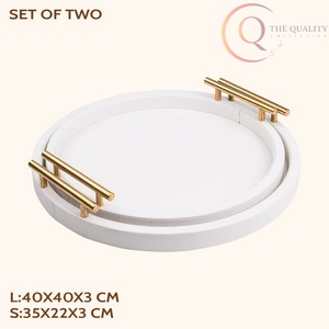 Plateau de service en bois massif de style classique, durable, avec une fabrication de qualité supérieure pour les maisons de luxe, les hôtels et les restaurants - Product Image 4