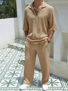 กางเกงวอร์มทรงโอเวอร์ไซส์สำหรับผู้ชายและผู้หญิงผ้าคอตตอนคุณภาพสูงพิมพ์ลายสีล้วนสำหรับใส่ได้ทั้งผู้ชายและผู้หญิง - Product Image 2