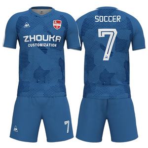 ชุดเสื้อฟุตบอลสำหรับผู้ใหญ่พิมพ์ลายได้ตามต้องการชุดเสื้อฟุตบอลสำหรับผู้ชายกางเกงขาสั้นผ้า100% โพลีเอสเตอร์ระบายอากาศได้ดีแห้งเร็วเป็นมิตรกับสิ่งแวดล้อม - Product Image 3