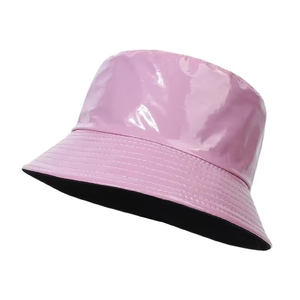 Chapeaux seau en cuir PU Chapeau seau en cuir métallisé doré à la mode Prix de gros Chapeaux seau fabriqués au Pakistan - Product Image 6