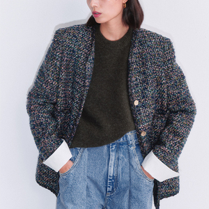 Pulls pour adultes, couleur unie décontractée, tricotés à la main, pulls pour femmes, séchage rapide, respirant, vêtements d'hiver personnalisés - Product Image 5