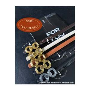 Ensemble de 5 ceintures pour femme en cuir véritable bombé à double boucle, pour pantalon, veste et chemise - Assortiment - Product Image 1