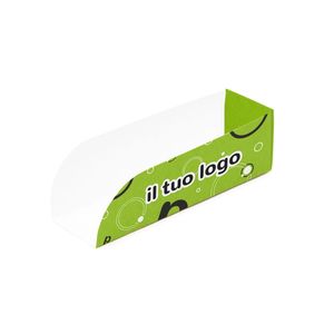 Support à hot-dogs personnalisé en carton blanc 7x7x28 cm - Product Image 2