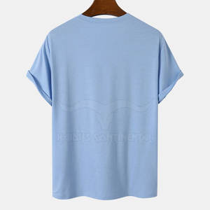 Contraste Trim Última moda Nuevo diseño Camiseta Ropa de calle Logotipo impreso personalizado Hombres Camisetas - Product Image 2