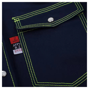 Cotton Blend Professional Working Apparel Small Order Fast Ship Low Price Oil Gas Industrial Class 2 FR High Visibility CE - Product Image 6