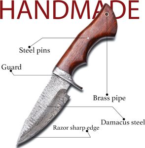 Couteau de chasse en acier damas forgé à la main de qualité supérieure netteté et durabilité inégalées 2024 Offre Spéciale fabriqué - Product Image 5