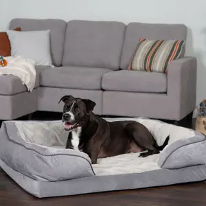 Cama para Perro Tipo Sofá - Terciopelo Ondulado, Comodidad Perfecta, Tejido <span class=keywords><strong>de</strong></span> Terciopelo Ondulado Suntuoso - Product Image 1