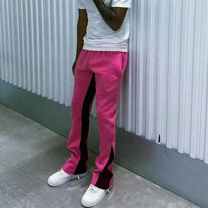 Pantalon de survêtement évasé empilé personnalisé pour hommes de qualité supérieure en coton éponge unisexe Joggers ensemble de pantalon de survêtement pantalon slim pour femmes - Product Image 3