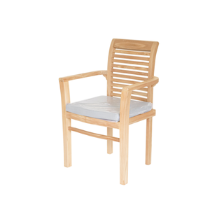 Modern Solid Teak Wood Dining Chair with <b>Backrest</b> Cooling Not Foldable for Home Apartment Park or Hotel Use - Product Image 6