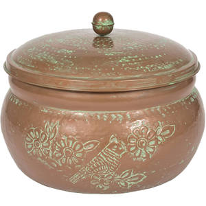 Maceta de manguera en relieve de cobre con diseño de tapa Nueva regadera de jardín para el hogar al aire libre para plantar y decorar - Product Image 1