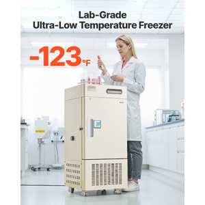 Upright Ultra Low Temp Laboratory Deep Freezer 28L Digital Display Adjustable Temperature 40 123 Fahrenheit Casters 3-Year - Product Image 5
